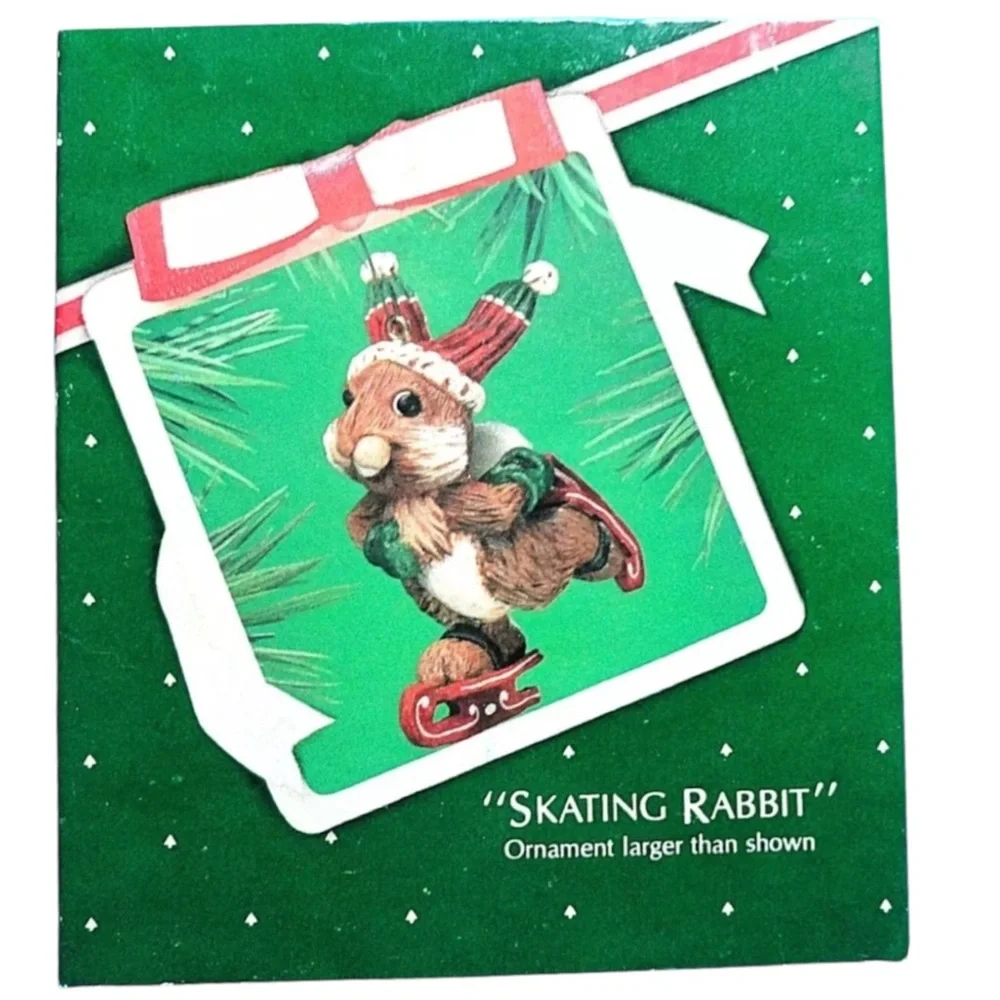 Hallmark 1983 “Skating Rabbit” Christmas Ornament